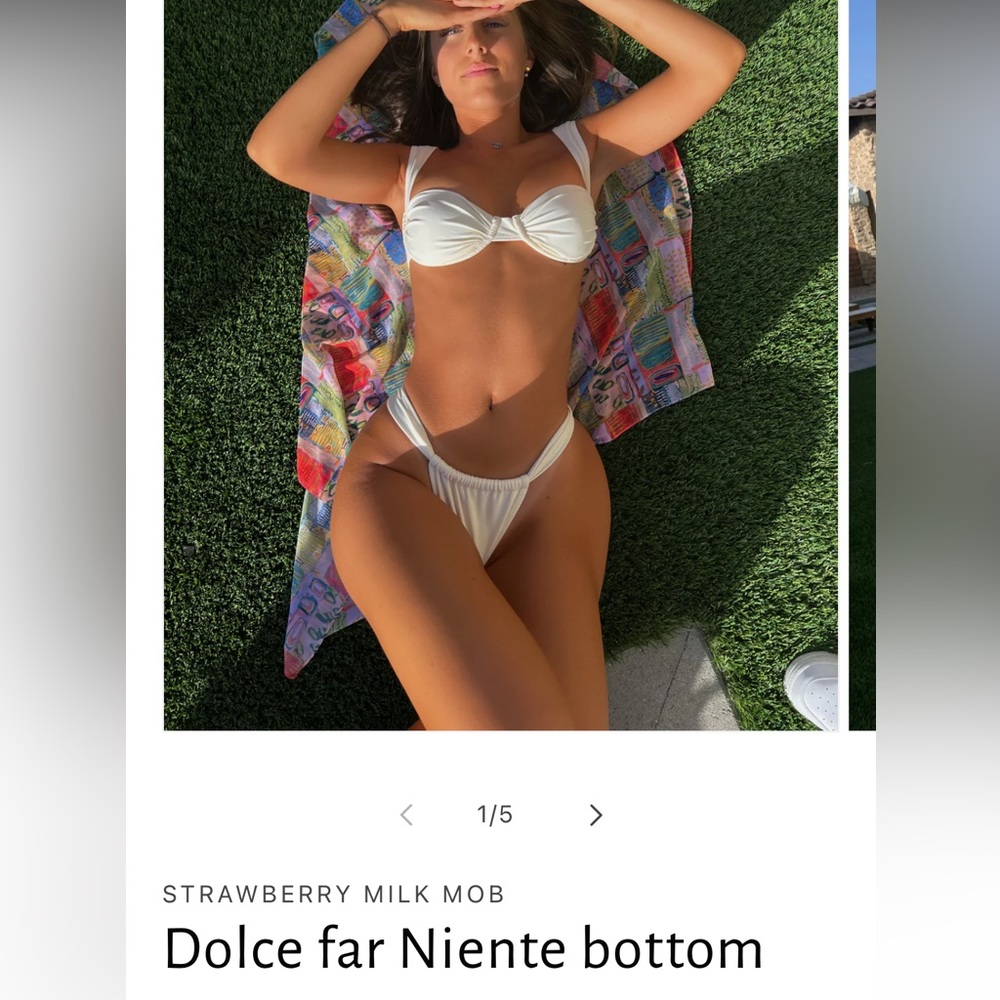 Strawberry Milk Mob Dolce Far Niente bikini top and bottom